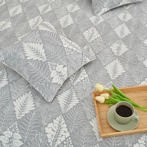 Чехол на подушку  "Лес" цв.серый 40*40 см, 100% хлопок
