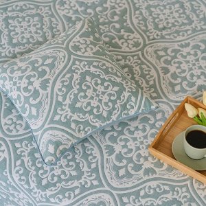 Чехол на подушку  "Орнамент" цв.зелёный 40*40 см, 100% хлопок