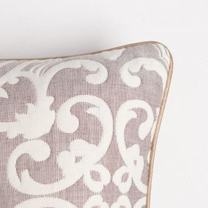 Чехол на подушку  "Орнамент" цв.серый, 40*40 см, 100% хлопок