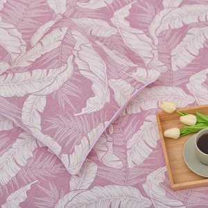Чехол на подушку  "Перья" цв.фиолетовый 40*40 см, 100% хлопок