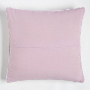 Наволочка декоративная Этель «Перья» цвет фиолетовый 40х40 см, 100% хлопок