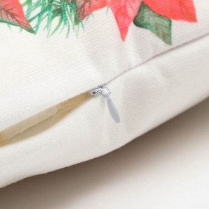 Чехол на подушку  "Рождественский кролик" 40 х 40 см, 100% п/э