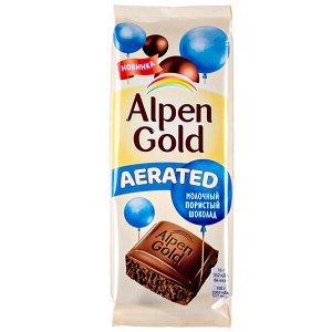 шоколад Альпен Гольд AERATED молочный пористый 80 г 1 уп.х 13 шт.