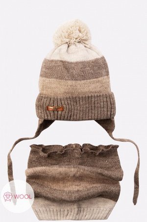 Комплект шапка с шарфом для мальчика Мегашапка