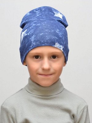 Шапка для мальчика Звезда (Цвет синий), размер 46-48,  хлопок 95%