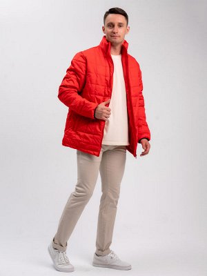 Куртка с воротником красный