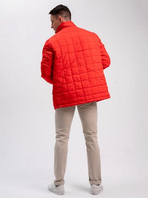 Куртка с воротником красный