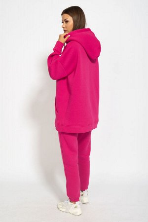 Костюм Костюм Kivviwear 4054-4053 фуксия 
Состав: ПЭ-26%; Хлопок-70%; Эластан-4%;
Сезон: Осень-Зима
Рост: 170

Костюм ОВЕРСАЙСЗ утепленный на флисе. Удлиненная худи Оверсайз модели 4054 с капюшоном н