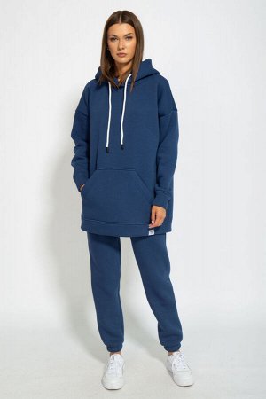 Костюм Костюм Kivviwear 40544053/12 индиго 
Состав: ПЭ-26%; Хлопок-70%; Эластан-4%;
Сезон: Осень-Зима
Рост: 170

Костюм ОВЕРСАЙСЗ утепленный на флисе. Удлиненная худи Оверсайз модели 4054 с капюшоном