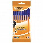 Ручки шариковые BIC &quot;Orange Fine&quot;, НАБОР 8 шт., СИНИЕ, линия письма 0,32 мм, пакет, 919228