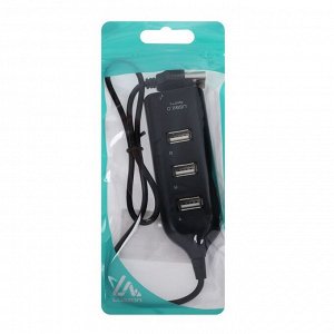 USB-разветвитель (HUB) LuazON HGH-63009, на 4 порта, МИКС