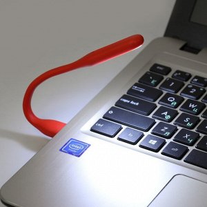 Светильник светодиодный Luazon A-05, USB, гибкий, 5 Вт, 6 диодов, красный