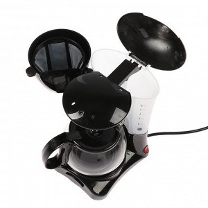 Кофеварка LuazON LKM-651, капельная, 650 Вт, 0,6 л, чёрная