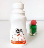 Дезодорант Роликовый CIVIC &quot;Snail White&quot;
с Витаминами С и Е
60 мл Civic Snail White Deodorant Vit. C&amp;E
60 ml