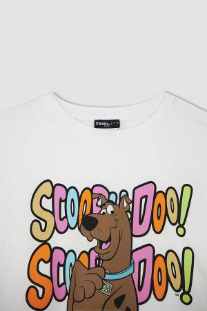 Cool Scooby Doo Лицензированная футболка оверсайз с круглым вырезом и принтом с короткими рукавами