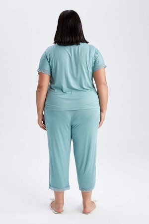Пижамный комплект DF Plus Plus размера Regular Fit с V-образным вырезом
