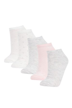 Набор из 5 женских хлопковых носков с пинетками