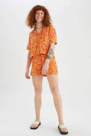 Рубашка с короткими рукавами и воротником в пижамном стиле Cool Relax Fit