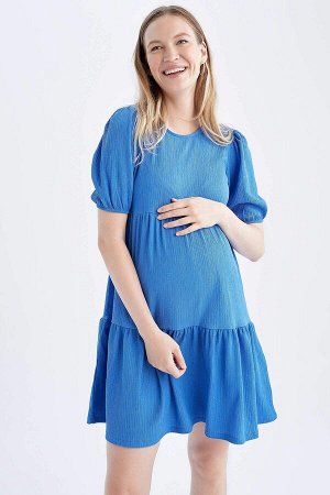 Базовое мини-платье стандартного кроя для беременных
