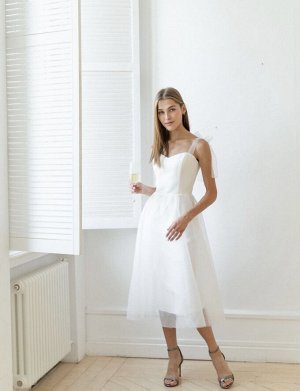 белое платье для росписи, свадьбы или вечера