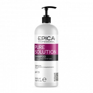 Шампунь очищающий для волос с натуральным бетаином Epica Professional Pure Solution 1000 мл Эпика