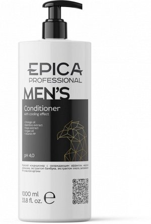 Мужской кондиционер для волос с охлаждающим эффектом Epica Professional 1000 мл Эпика