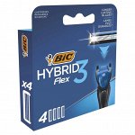 BIC 3 FLEX  HYBRID кассеты, 3 лезвия (4 шт.)