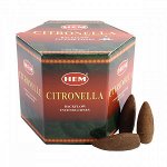 Благовония пуля Back Flow Citronella стелющийся дым конусы 40шт