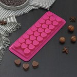 Форма для льда и шоколада «Сердечки», 26 ячеек, цвета МИКС