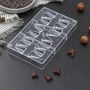Форма для шоколада и конфет «Малый конус», 20 ячеек, 20x12x2,5 см, ячейка 2x3x1 см