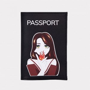 Обложка для паспорта, цвет чёрный 9201109
