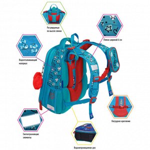 Ранец Berlingo Expert Max ""Heart"" 37*28*16см, 2 отделения, анатомическая спинка, дождевик в комплект