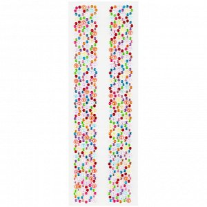 Наклейки акриловые MESHU ""Bright line"", 25*7,8см, стразы, 500 наклеек, инд. уп., европодвес