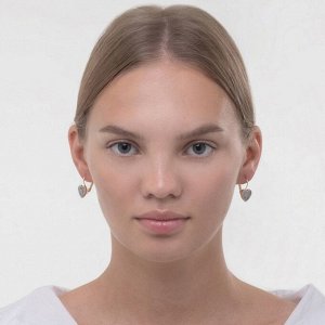 Серьги ассорти «Сердца» блёстки, цвет серебро в золоте