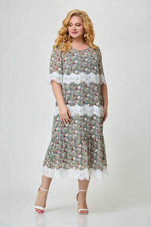 Платье Svetlana Style 1644 серый+розы