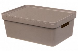 Коробка для хранения 7,5 л 38,5*28*15 см "Фортуна" светло-коричневая (модель С746КСЕР)