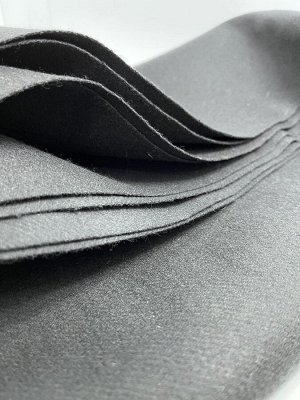 Ткань костюмная плотная тёмно-серая; шерсть 90%; ширина 150, длина 110