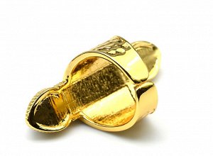Кольцо "Великолепный Век"с друзами агата в золотистом металле цв.белый.
