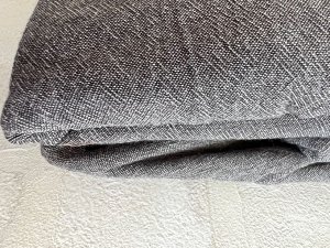 Швейный цех "Маруся" Комплект постельного белья PREMIUM Мятый ЛЕН цвет ЧЕРНЫЙ ЖЕМЧУГ 2 спальный с простыней на резинке