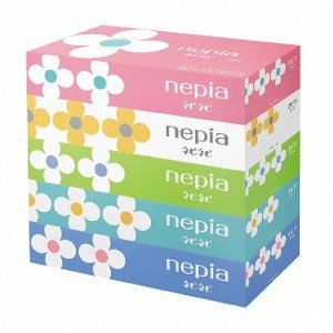 Nepia Nepi Nepi Mate Салфетки бумажные для рук и лица, двухслойные, 150 шт, 5 пачек