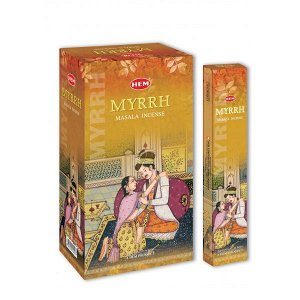 HEM масала 15 гр. благовония Myrrh Masala МИРРА блок 12 шт.