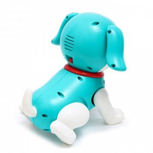 Собака «Тобби», ходит, свет, звук, работает от батареек, цвет голубой