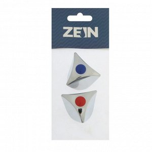 Ручка на смеситель ZEIN Z203, для кран-букс со штоком на 24 шлица, цинк, 2шт, хром