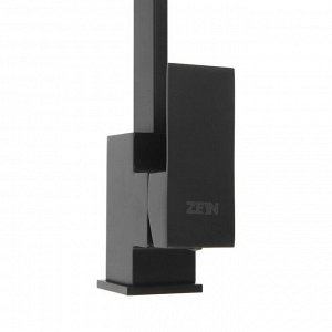 Смеситель для кухни ZEIN ZF1, квадратный, картридж 35 мм, нержавеющая сталь, черный