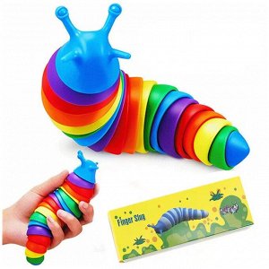 Слизень Finger Slug 19см - Улитка антистресс, гусеница антистресс, игрушка антистресс, игрушка улитка, погремушка