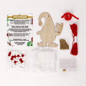 Набор для творчества «Ёлочная игрушка деревянная с декором. Дед Мороз»