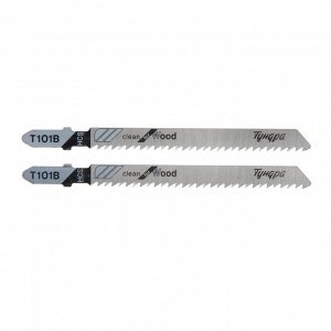 Пилки для лобзиков ТУНДРА, по дереву, прямой рез, HCS, 75/100x2.5 мм, 2 шт.