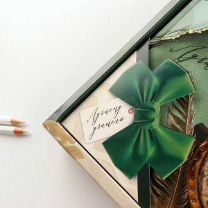 Подарочный набор «Лучшему учителю»: ежедневник и ручка-колокольчик (шариковая, синяя паста, 1 мм)
