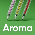 Ручка шариковая &quot;AROMA&quot; узел игольчатый 0.7 мм, бесстержневая, чернила синие премиум ароматизированные на масляной основе, МИКС