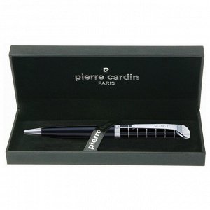 Ручка шариковая PIERRE CARDIN GAMME, корпус акрил и алюминий, отделка глянцевый лак с металлическим отливом, узел 0.7 мм, чернила синие, черная
